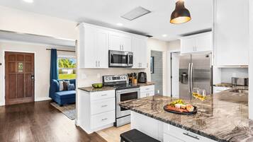 Microwave, oven, stovetop, dishwasher