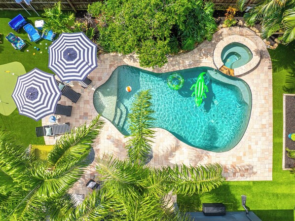 A heated pool
