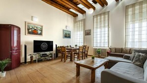 Superior Duplex, River View | Living area - Old Port Apartments (Belgrade)