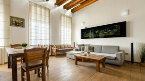 Superior Duplex, River View | Living area - Old Port Apartments (Belgrade)