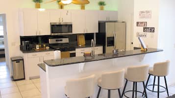 Microwave, stovetop, dishwasher