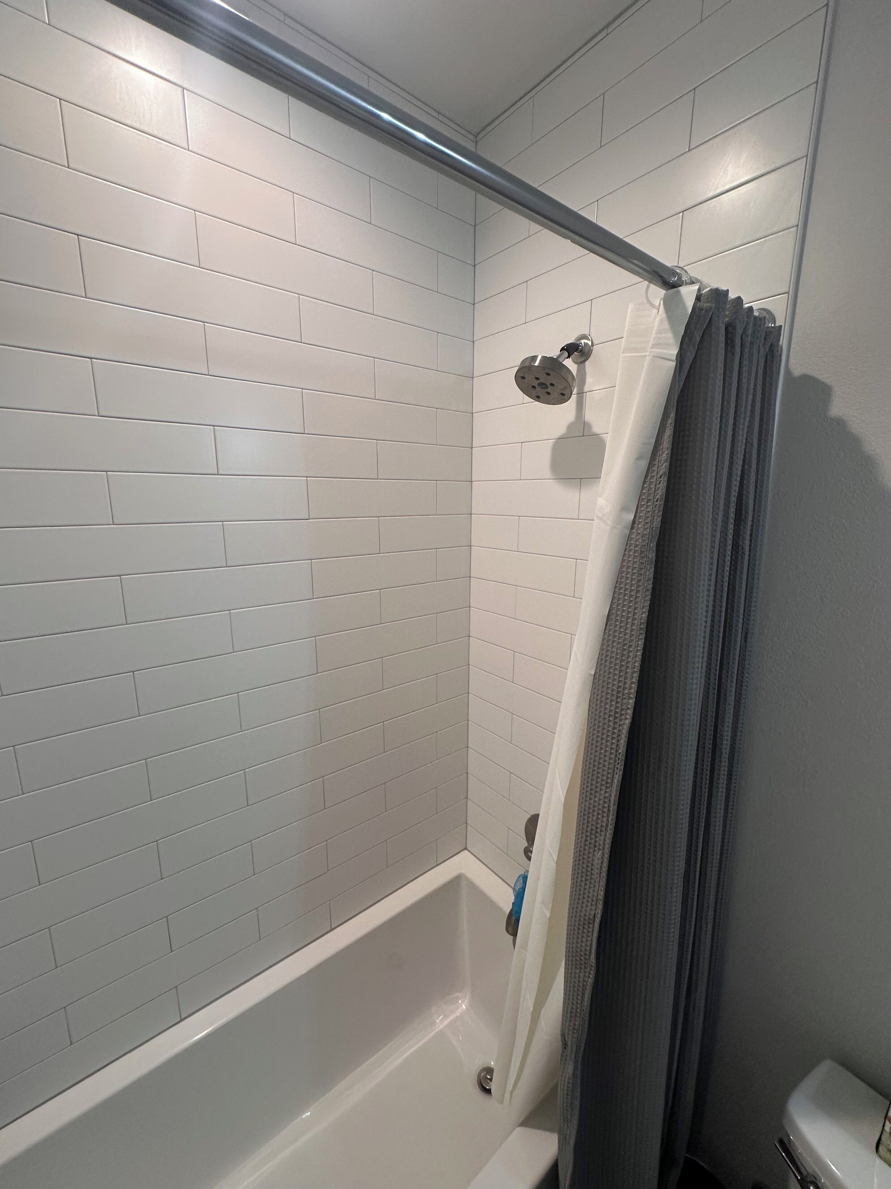 Towels, soap, shampoo, toilet paper