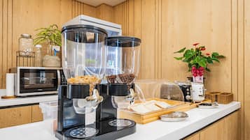 Free daily self-serve breakfast