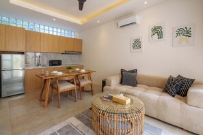 Comfort-Apartment, Poolblick (Unit 5) | Wohnbereich