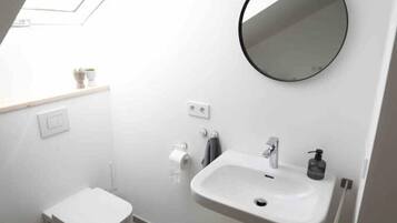 Ducha, artículos de higiene personal ecológicos y secador de pelo