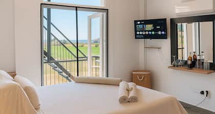 Comfy room with sea view in Villa private pool fitness room in adorable Oroklini
