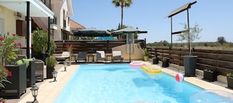 Comfy room with sea view in Villa private pool fitness room in adorable Oroklini