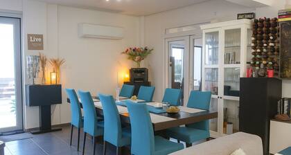 Comfy room with sea view in Villa private pool fitness room in adorable Oroklini