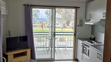 Standard 1 Bedroom Cabin - Not Pet Friendly | Private kitchen | Full-size fridge, microwave, stovetop, toaster
