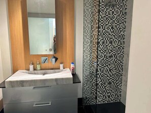 Shower, hair dryer