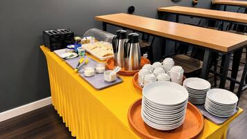 Free daily self-service breakfast