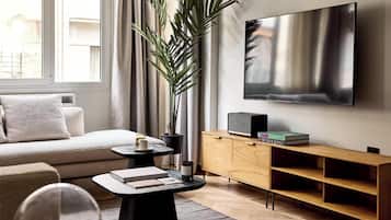 Appartamento familiare, 3 camere da letto, non fumatori | Soggiorno | Smart TV 50 pollici con canali satellitari, Netflix