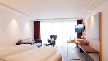 In-room safe, desk, blackout curtains, soundproofing