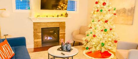 Fernseher, Kamin, DVD-Player, Arbeitsbereiche