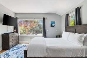 4 bedrooms, iron/ironing board, travel cot, WiFi