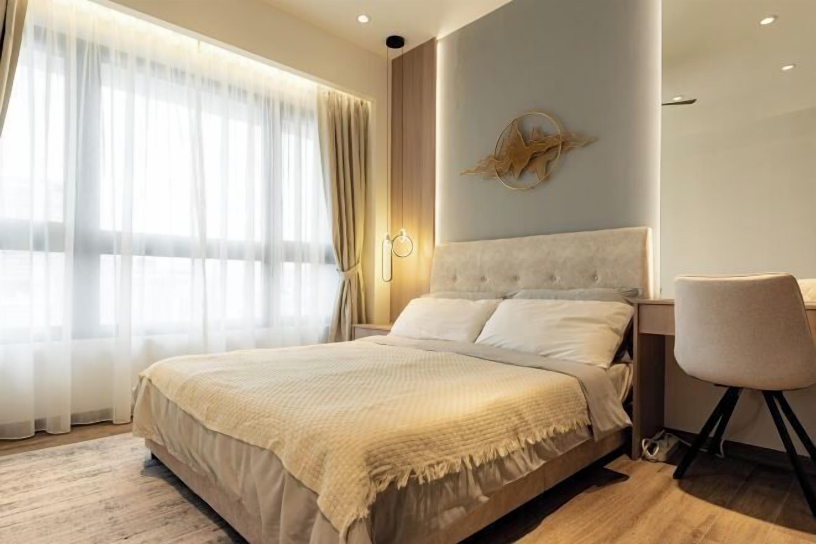 노트북 작업 공간, 다리미/다리미판, 무료 WiFi, 침대 시트