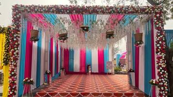 Outdoor wedding area