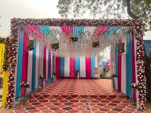 Outdoor wedding area