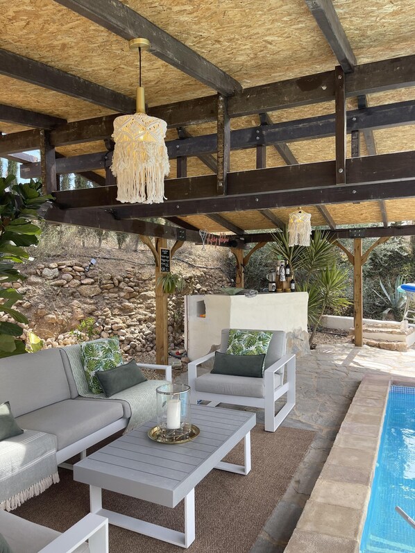 Apartment | Terrace/patio - Miluna Oasis Suites - Sleeps4-pool-mountainview (Huercal-Overa)