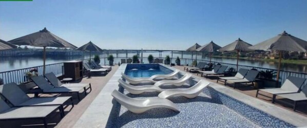 15 indoor pools, pool umbrellas, pool loungers