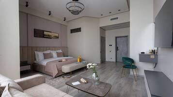 Comfort Double Room, City View | In-room safe, desk, blackout drapes, soundproofing