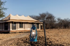 Experience the simplicity of a secluded tented retreat in a peaceful rural setting.