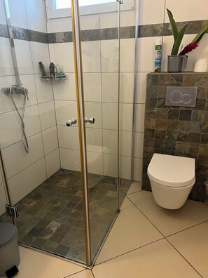Haartrockner, Handtücher, Seife, Shampoo