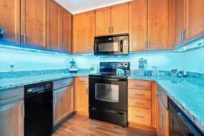 Microwave, oven, stovetop, dishwasher