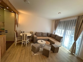 Deluxe Apartment | Living area | Flat-screen TV