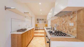 Fridge, oven, stovetop, dishwasher