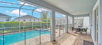 EV_1517 - 6 Bed 6 Bath Home with Screened Pool and Spillover Spa, Amazing Resort