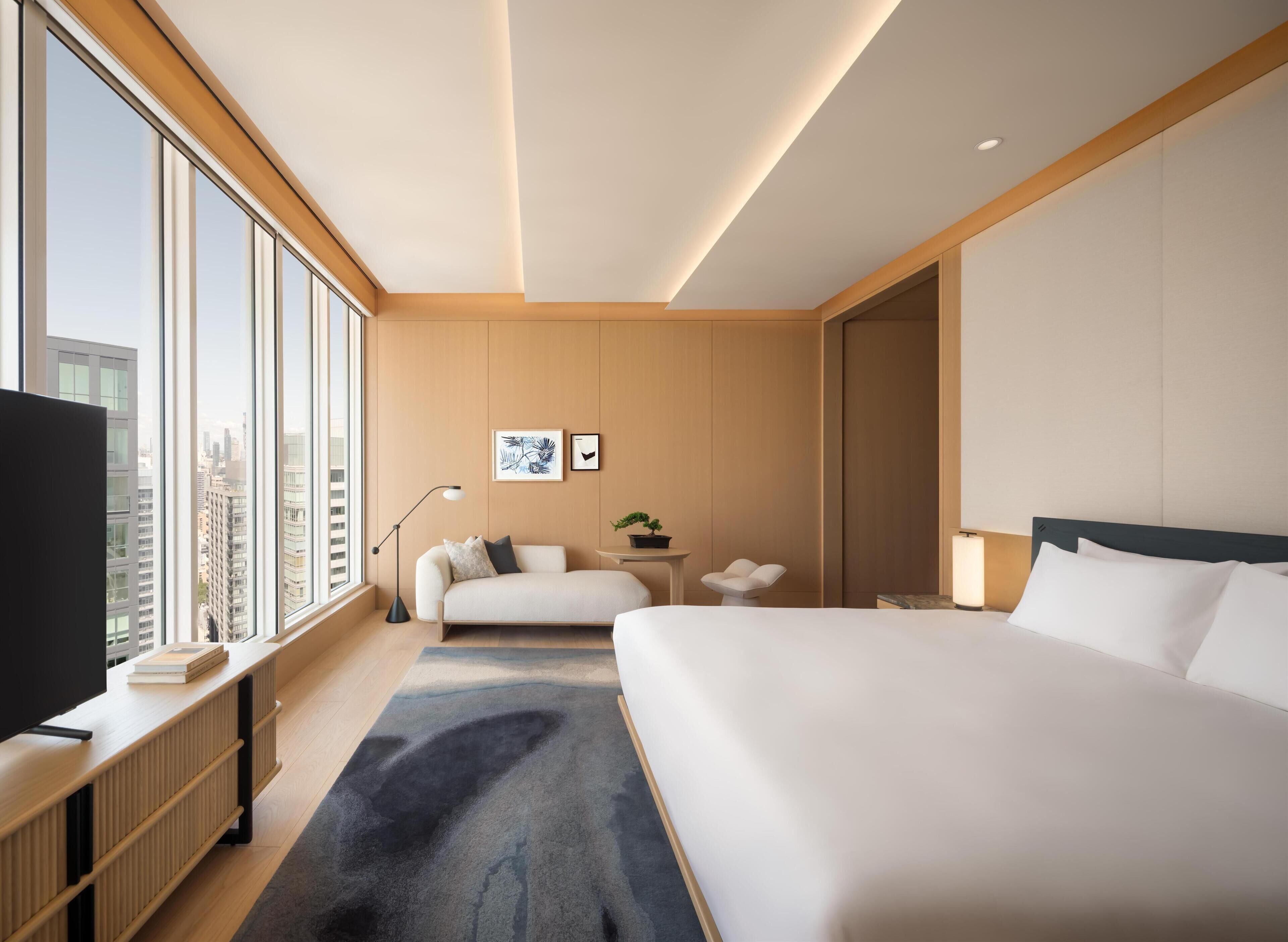 Ropa de cama de alta calidad y artículos del minibar gratis 