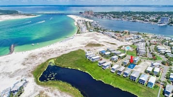 Beach nearby, sun loungers