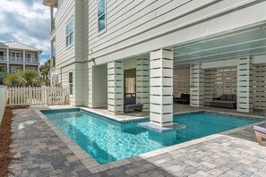 Outdoor pool, a heated pool