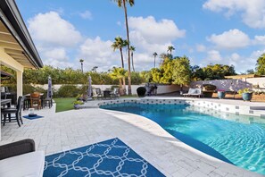 Outdoor pool, a heated pool