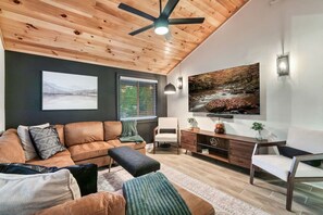 TV, caminetto, videogiochi