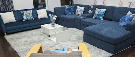 Smart TV, fireplace, printers