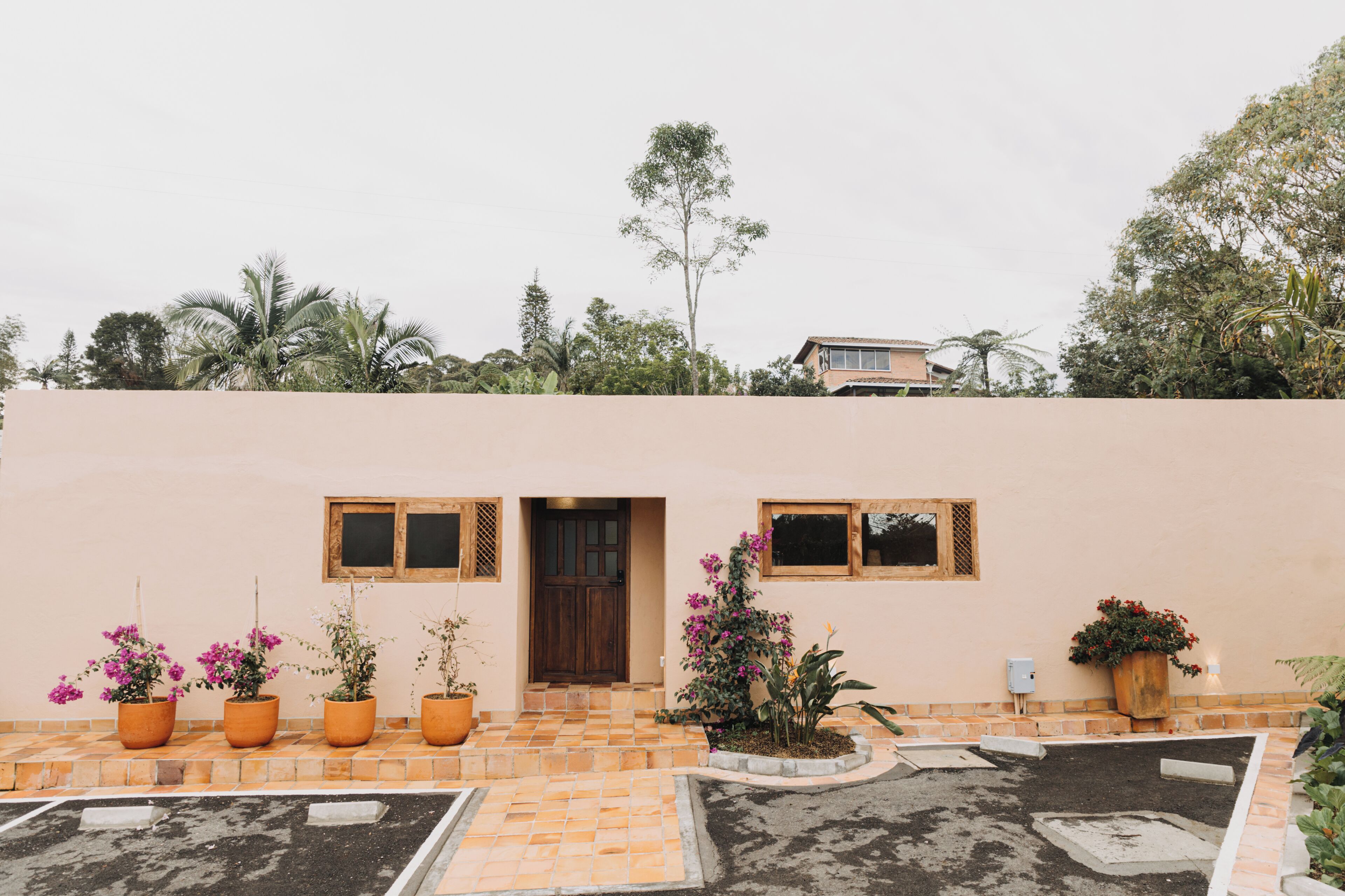 Outdoor banquet area
