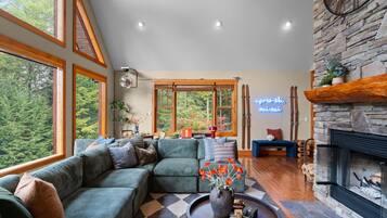 TV, fireplace, stereo
