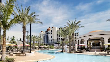 Outdoor pool, open 9:00 AM to 10:00 PM, cabanas (surcharge)