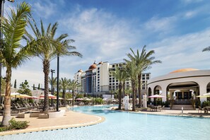 Outdoor pool, open 9:00 AM to 10:00 PM, cabanas (surcharge)