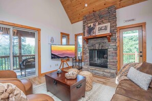 TV, fireplace, DVD player