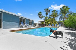 A heated pool
