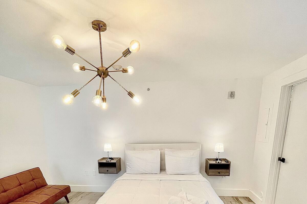 Premium bedding, down comforters, blackout drapes, WiFi (free)