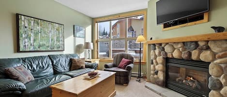 TV, fireplace, DVD player