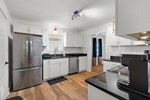 Microwave, oven, stovetop, dishwasher