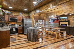 Fridge, microwave, oven, stovetop - Cabin w/ Hot Tub & Game Room in the Smokys! (Sevierville)