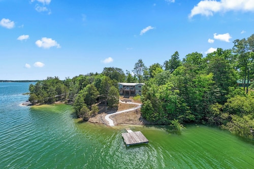 Rustic Lakefront Home w/ Beach!