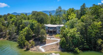 Rustic Lakefront Home w/ Beach!
