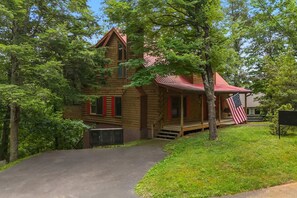 Exterior - Rustic Cabin in Woods w/ Hot Tub & Games! (Sevierville)